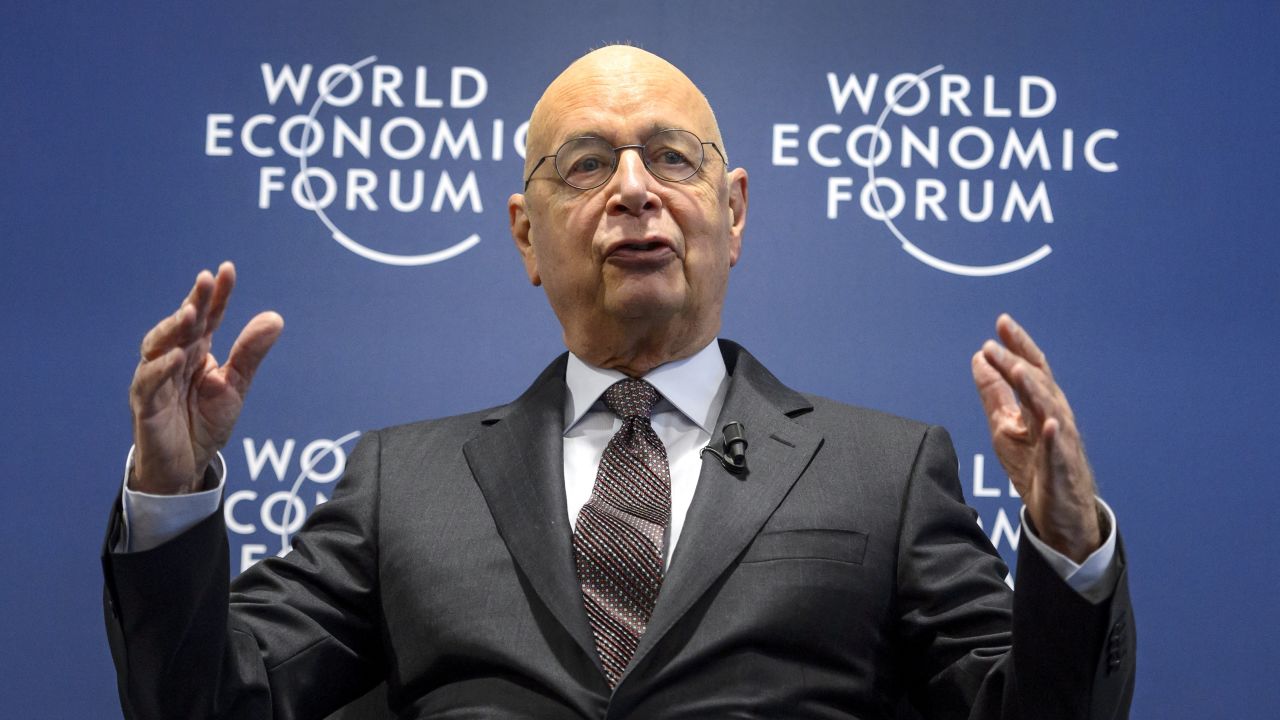 World Economic Forum (WEF) founder and executive chairman Klaus Schwab gestures as he addresses a news conference on the programme of the Davos World Economic Forum WEF annual meeting at the Forum's headquarters in Cologny, near Geneva, on January 13, 2016.  
This year's edition of the forum gathering of top politicians and business leaders in the plush Swiss ski resort of Davos is scheduled to take place from January 20 to 23.  / AFP / FABRICE COFFRINI        (Photo credit should read FABRICE COFFRINI/AFP/Getty Images)