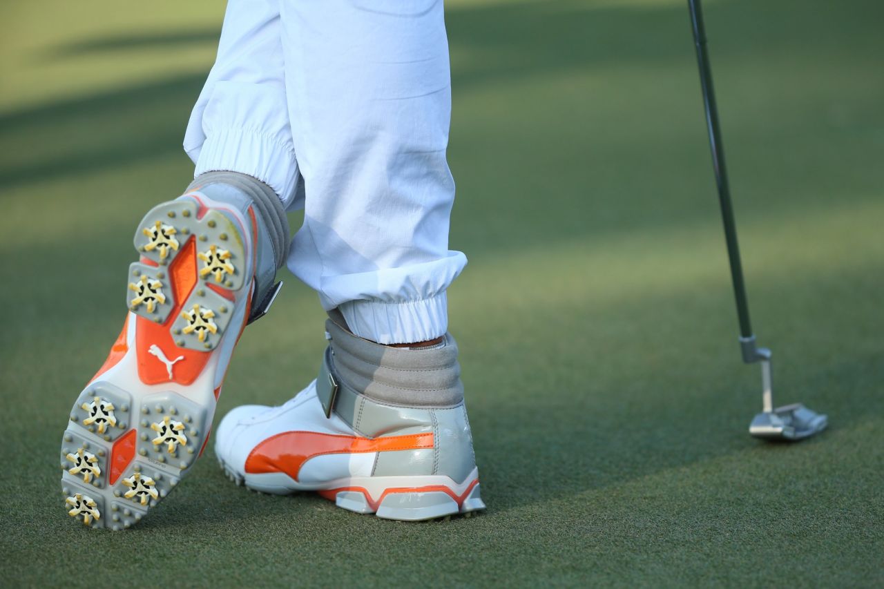 Fowler previously moved golf's fashion needle with his high-top shoes and jogging bottoms at the Abu Dhabi Championship. The golfing fraternity's more traditional elements might have been reaching for the defibrillator at the sight of these.