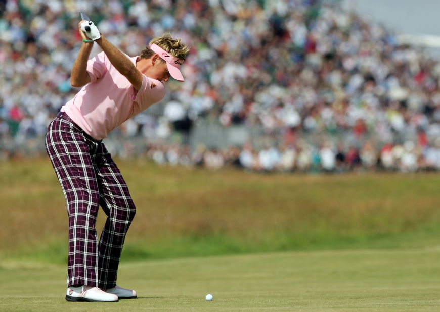 Briton Ian Poulter has made strides in the fashion arena in recent years, often taking us back to the era of Rupert the Bear trousers favoured by Watson in the 1970s.