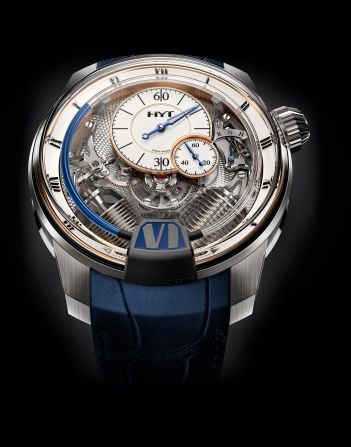 "We have always said that we would never create a classic piece. Having said that, this is exactly what we've done!" said <a  target="_blank" target="_blank">HYT</a> CEO Vincent Perriard in a press release. H2 Tradition tries to combine the brand's futuristic vision with the hallmarks of traditional watchmaking.