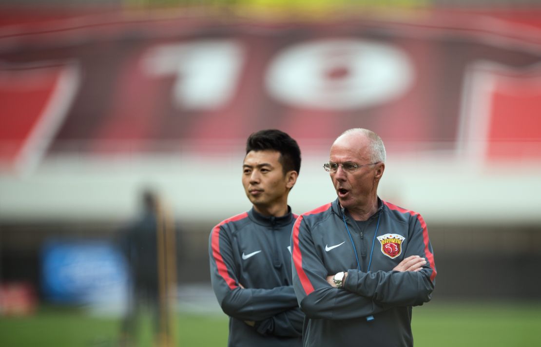 Eriksson has coached in China since 2013.
