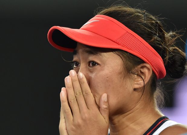 China's world No. 133 has charmed tennis fans after ending an eight-year wait for a win in the main draw of a grand slam.