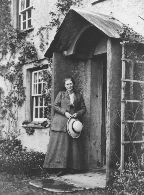 Potter at her home, Hill Top Farm, near Sawrey, in 1913.