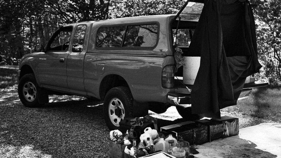 Elmaleh built a darkroom in the back of her 1996 Toyota Tacoma.