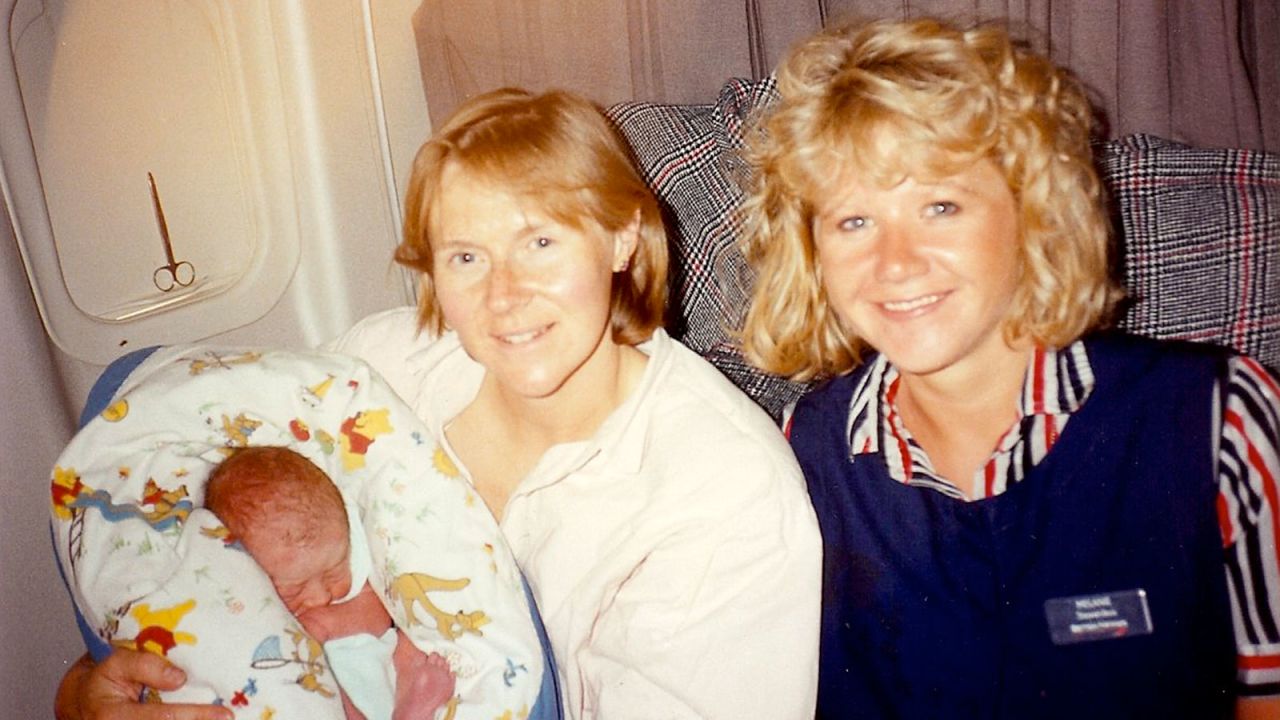 During her research Owen came into contact with Debs Lowther, who gave birth to her son Jonathan, just four months before Owen was born, on a British Airways flight from Malawi.