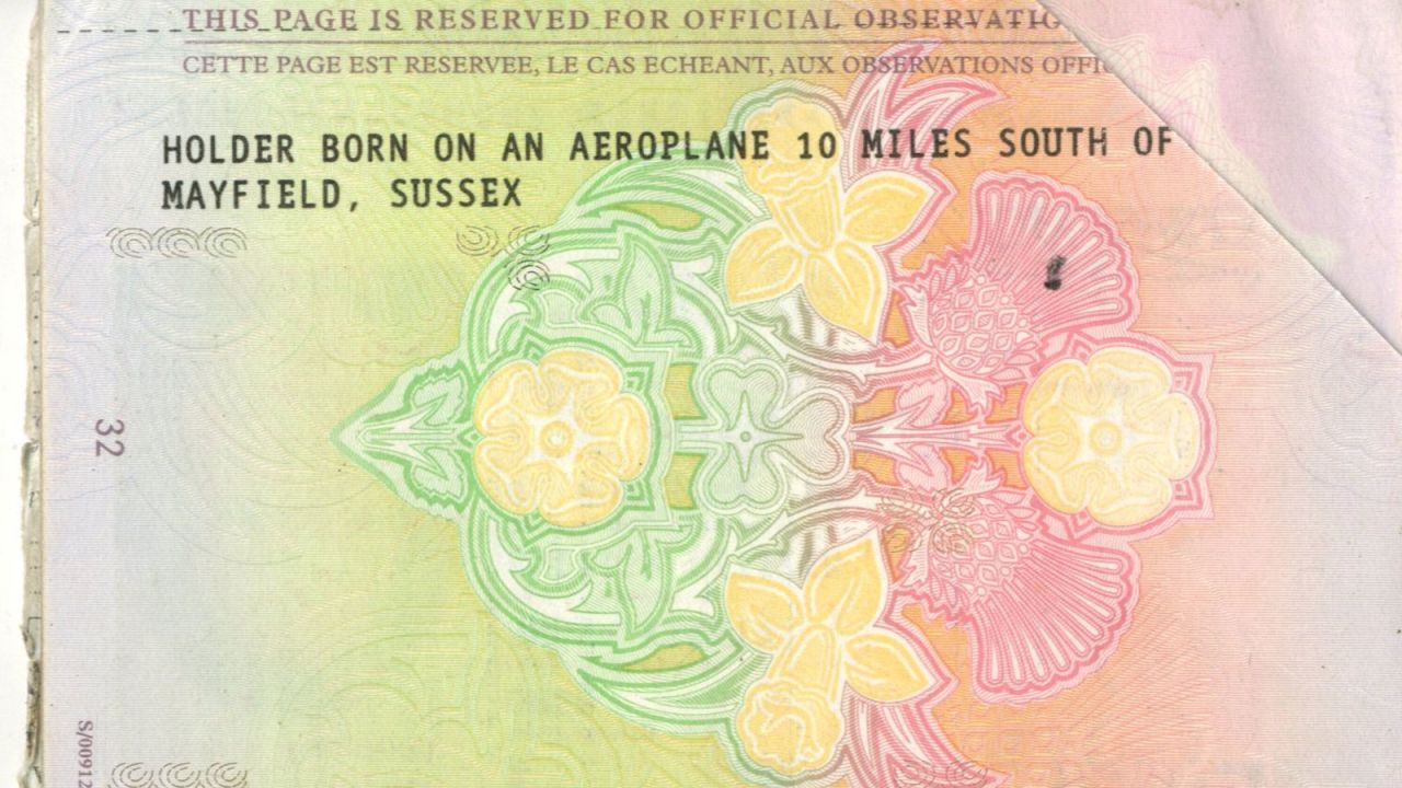 Birthplace bragging rights: Owen's unusual passport.