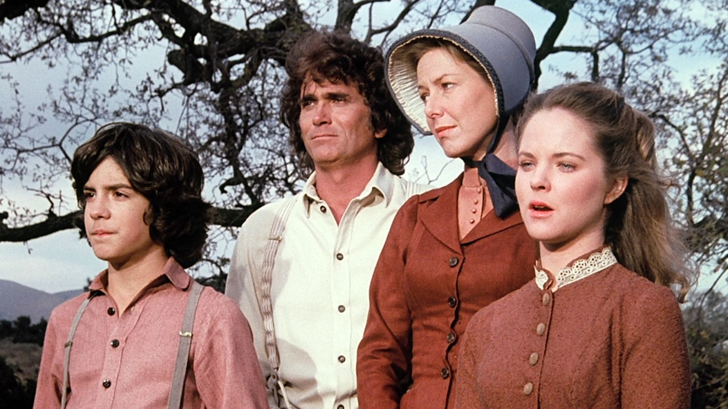 Matthew Labyorteaux (Albert), Michael Landon (Pa), Karen Grassle (Ma) and Melissa Sue Anderson (Mary) starred in the TV version of "Little House on the Prairie." Not pictured: Melissa Gilbert (Laura). 