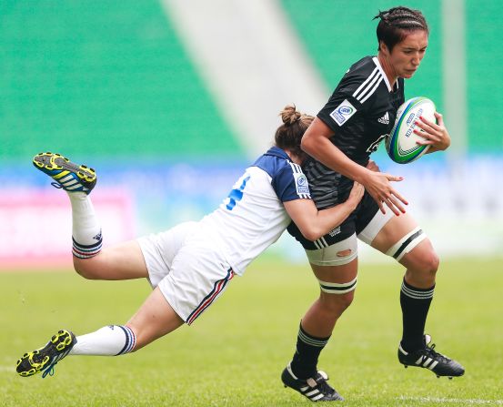 "We always have a good little battle at kickoff time, that's something I look forward to when I play against her," Scarratt says of the 23-year-old New Zealand captain. "She's a seriously tough forward."