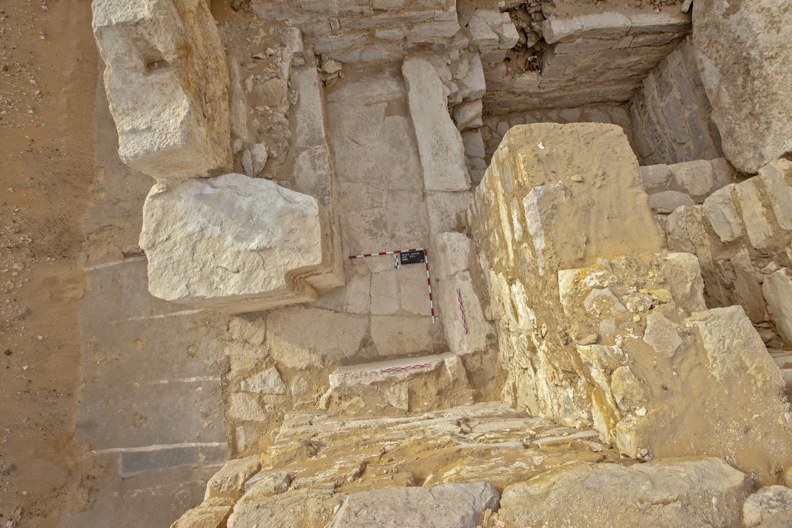 A view from above looking down into the tomb of Khentkaus III.