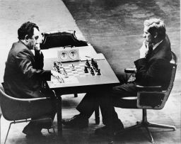 Armenian chess champion Tigran Petrosian, left, playing legendary American grandmaster Bobby Fischer in 1971. 