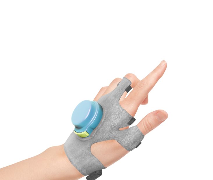 The GyroGlove aims to reduce hand tremors for people with Parkinson's disease or Essential Tremor. Pictured, the conceptual design of the glove.