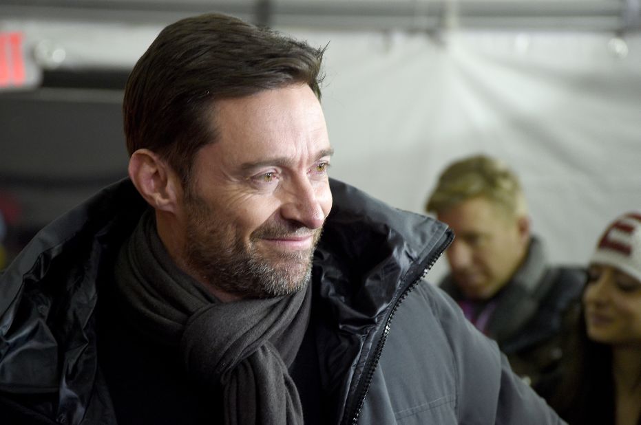 Actor Hugh Jackman attends a Sundance screening of "Eddie the Eagle" Tuesday. Jackman plays a coach in the film, based on the true story of a British Olympic ski jumper who became an unlikely cult hero.