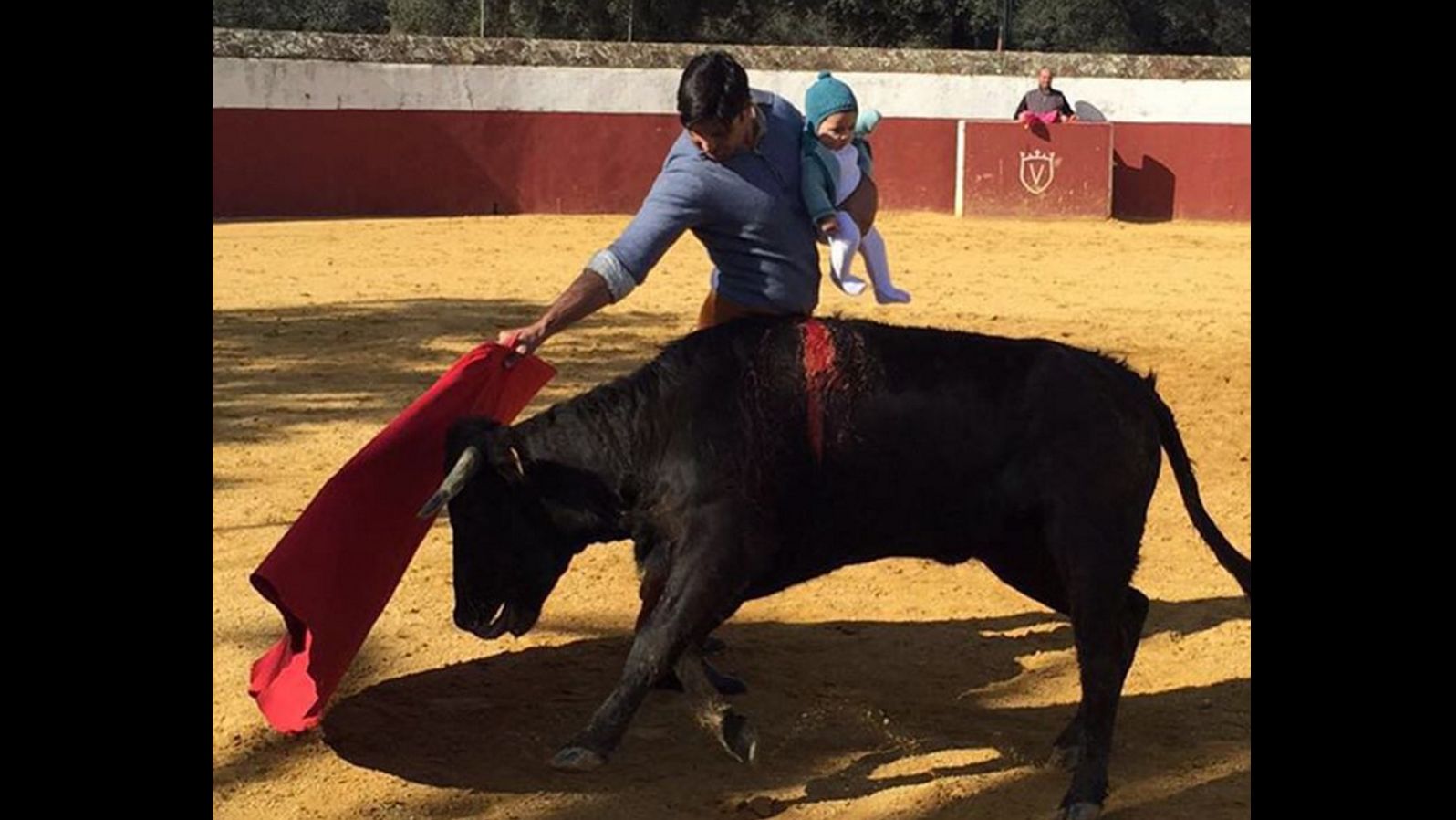 Spanish bullfighter Francisco Rivera Ordóñez posted this image on social media, sparking outrage online.
