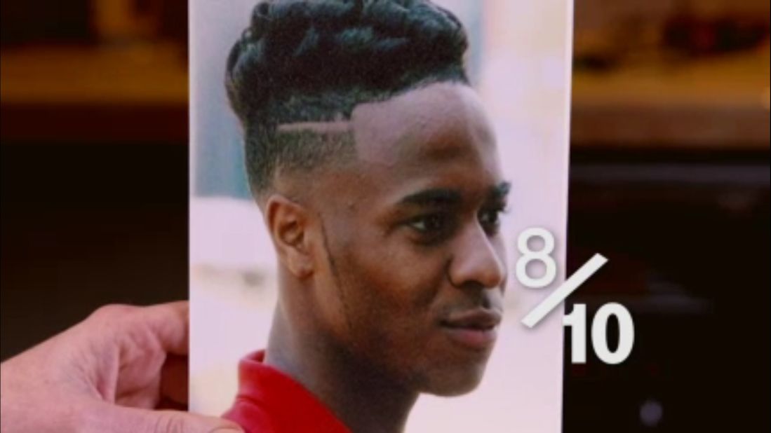A young Raheem Sterling looks as though he has utilized the top section of a judge's wig. Hart laughs, bewildered by his Manchester City teammate's questionable haircut. "Raz, come on. He had too much time on his hands there, I think. It's an 8/10. That is really bad -- sorry."<br />