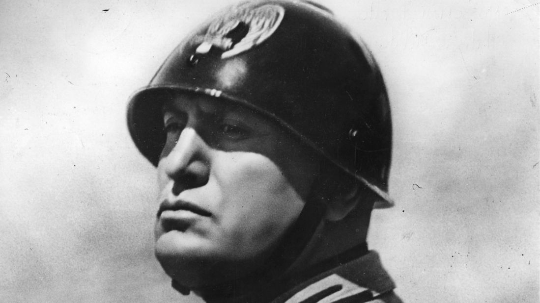 Mussolini ruled Italy constitutionally from 1923 to 1925, then as a dictatorship until he was ousted by King Victor Emmanuel III in 1943. He's pictured here in 1934. 
