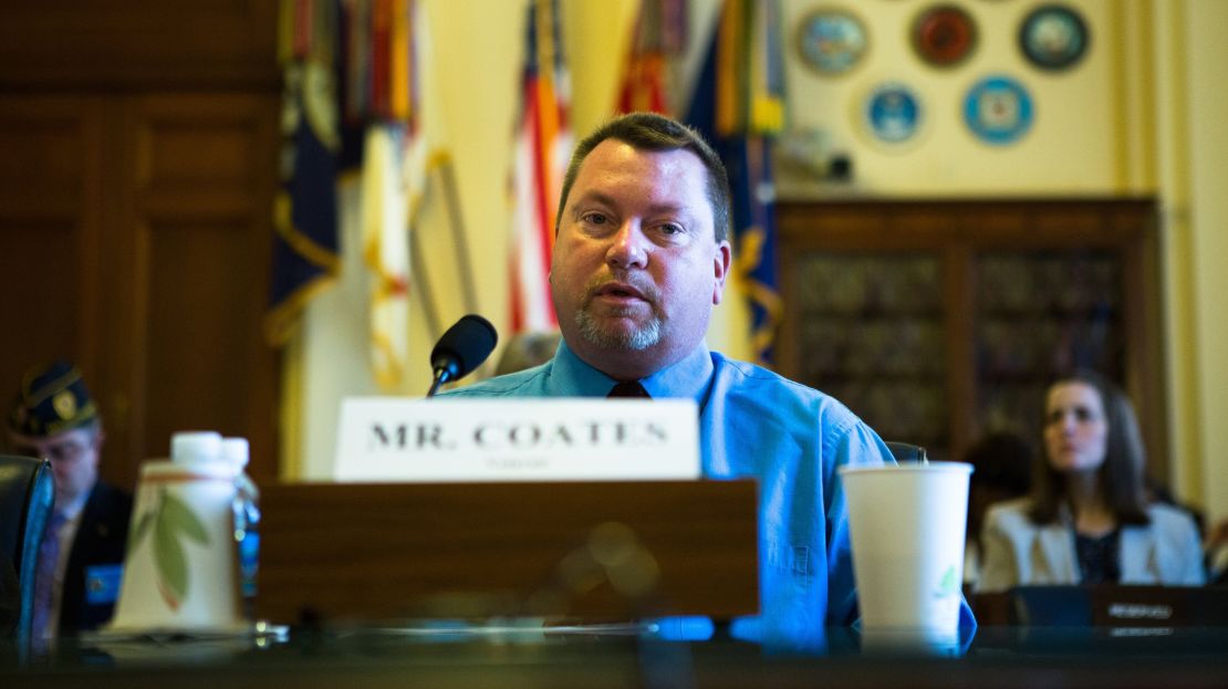 Barry Coates testifies during a Veterans Affairs hearing in  2014.