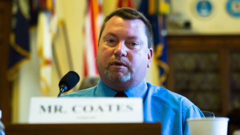 Barry Coates testifies during a Veterans Affairs hearing in 2014.