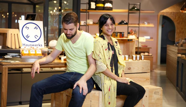 The founders of SPUR Hauswerks, Indri Tulusan and Aiden Hopfner have a passion for bringing local designs to life. "We are all independent brands trying to do something different in Singapore and we thought together we would be able to build something bigger and better than any of us could do individually," says Hopfner.