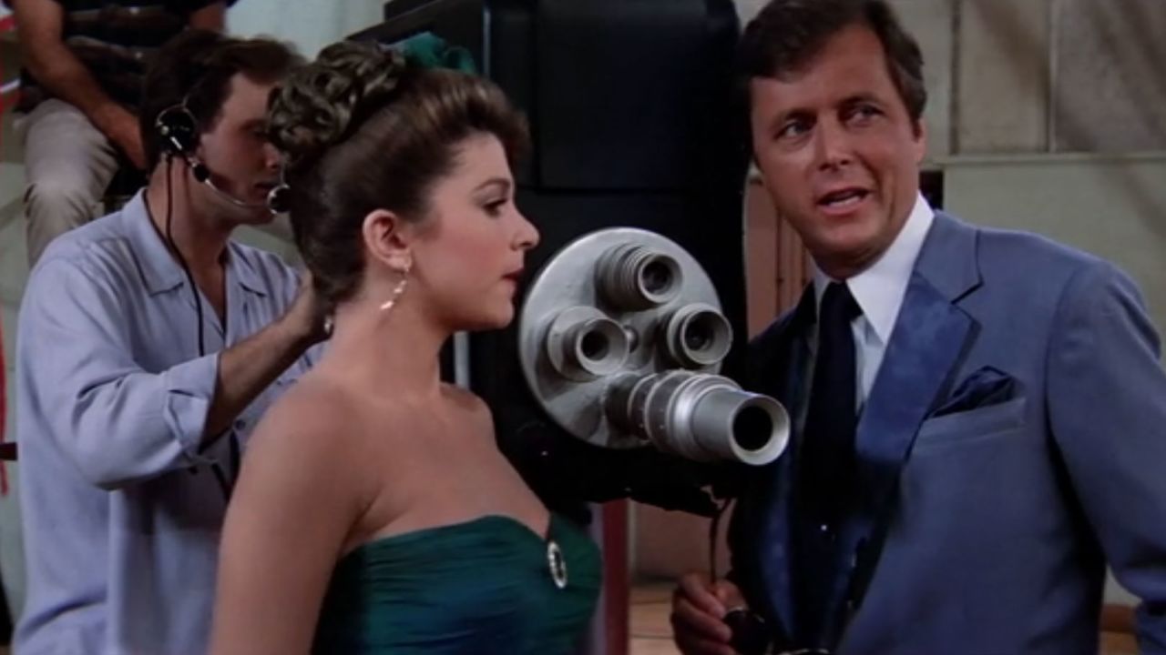 TV host Vince Fontaine was played by Edd Byrnes, right, who had started a craze with his character Kookie on the 1958-64 series "77 Sunset Strip."