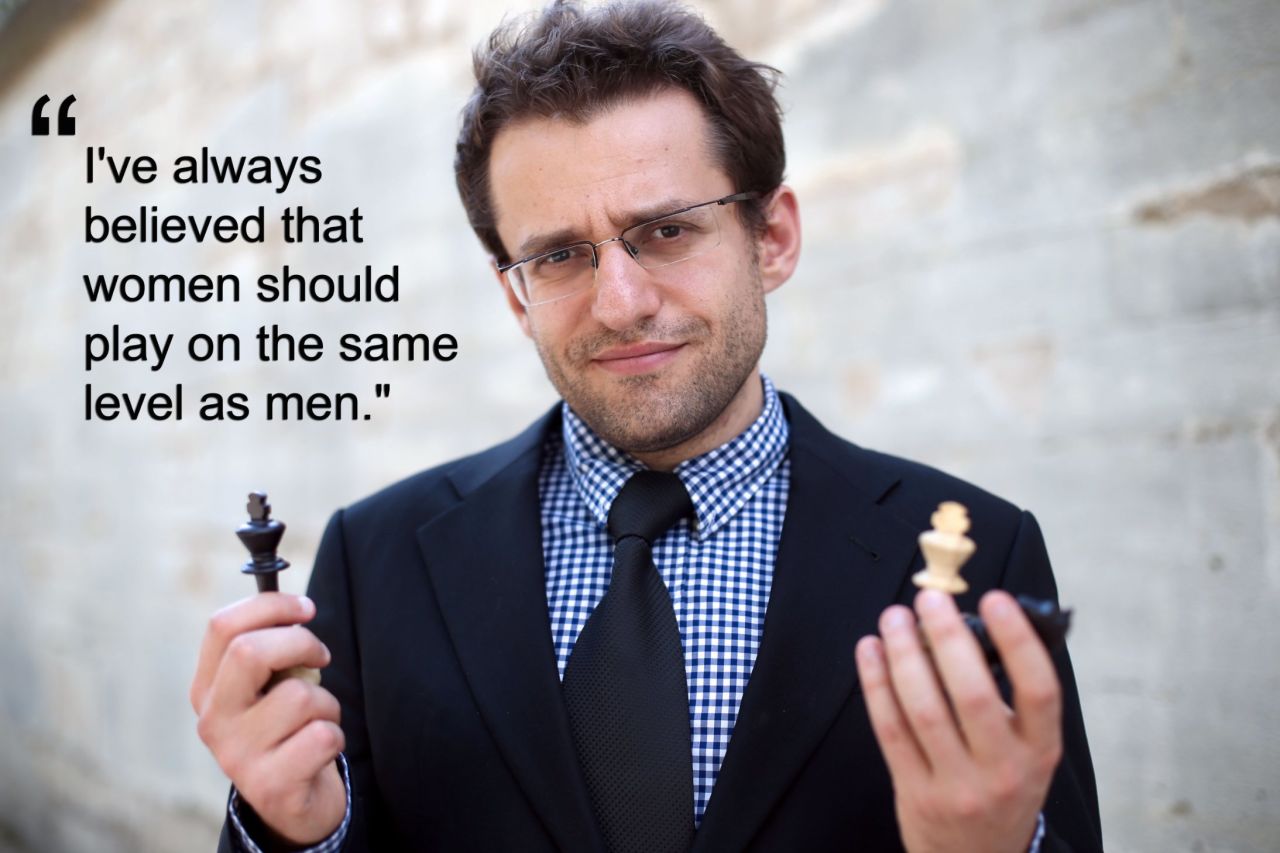 "Women are generally weaker than men at chess, because they are told from a very young age: 'Oh honey, you lost, you're a girl, it's OK.' So it's also a psychological thing," said Aronian.<br />The chess champion believes women should play with men.<br />"When you limit women to playing against each other, that creates a  disbalance. Every woman who stopped playing against women, and started against men, became a much stronger player."
