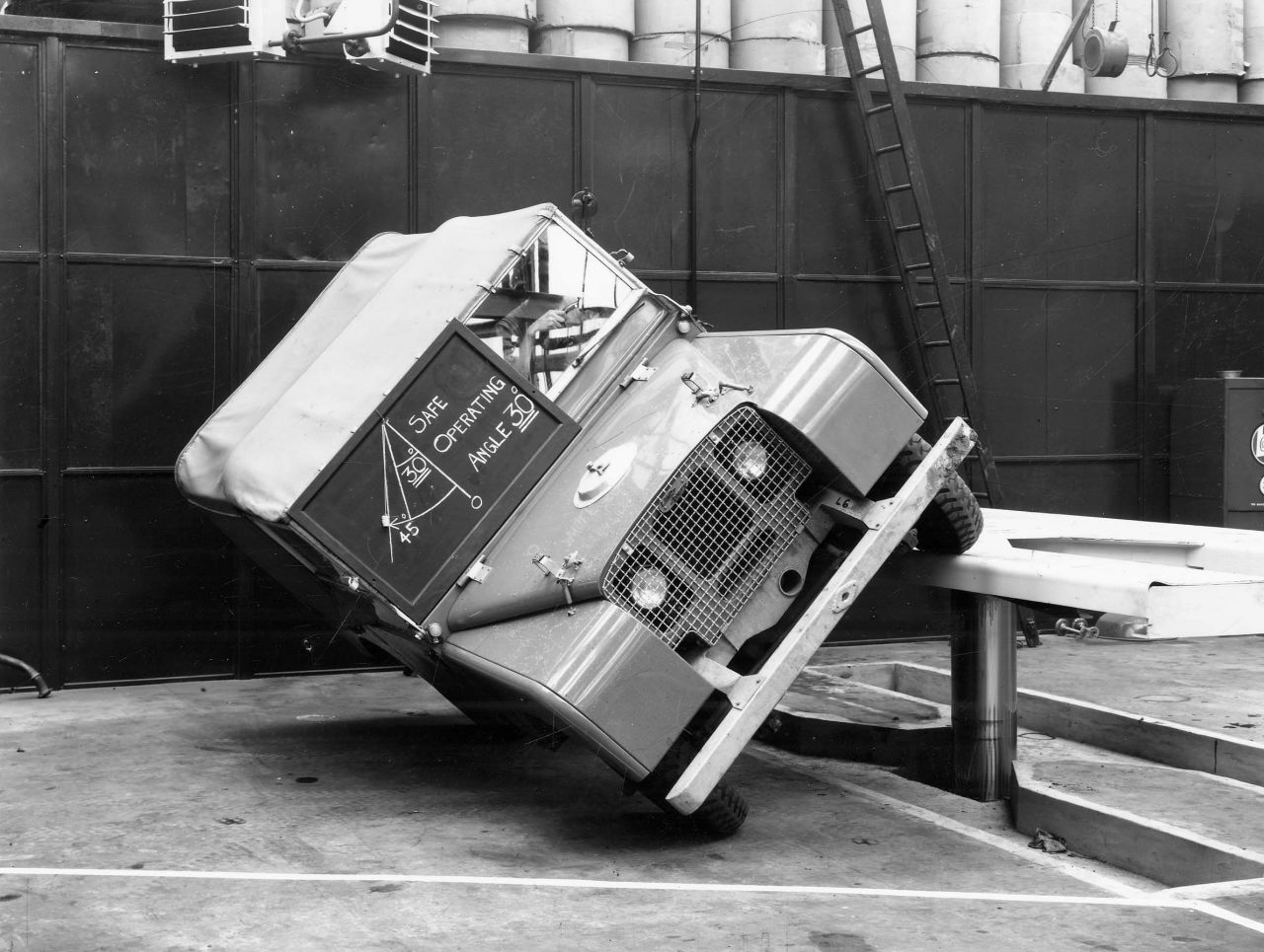 Engineers tested the original Land Rover's capabilities in novel ways.