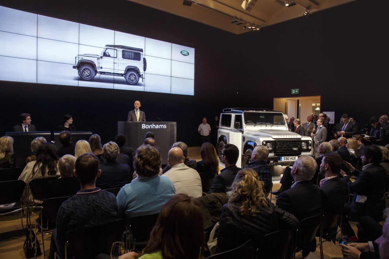The two millionth Defender was sold at auction, raising £400,000 ($573,000 USD) for charity.
