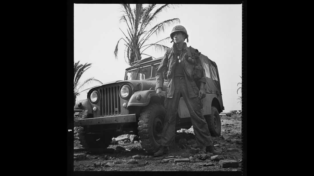 Gil Koppel, as Stoke, poses for Modine in 1985. "Gil Koppel does his Audie Murphy pose," Modine said. "The Spanish palm behind him is starting to suffer."