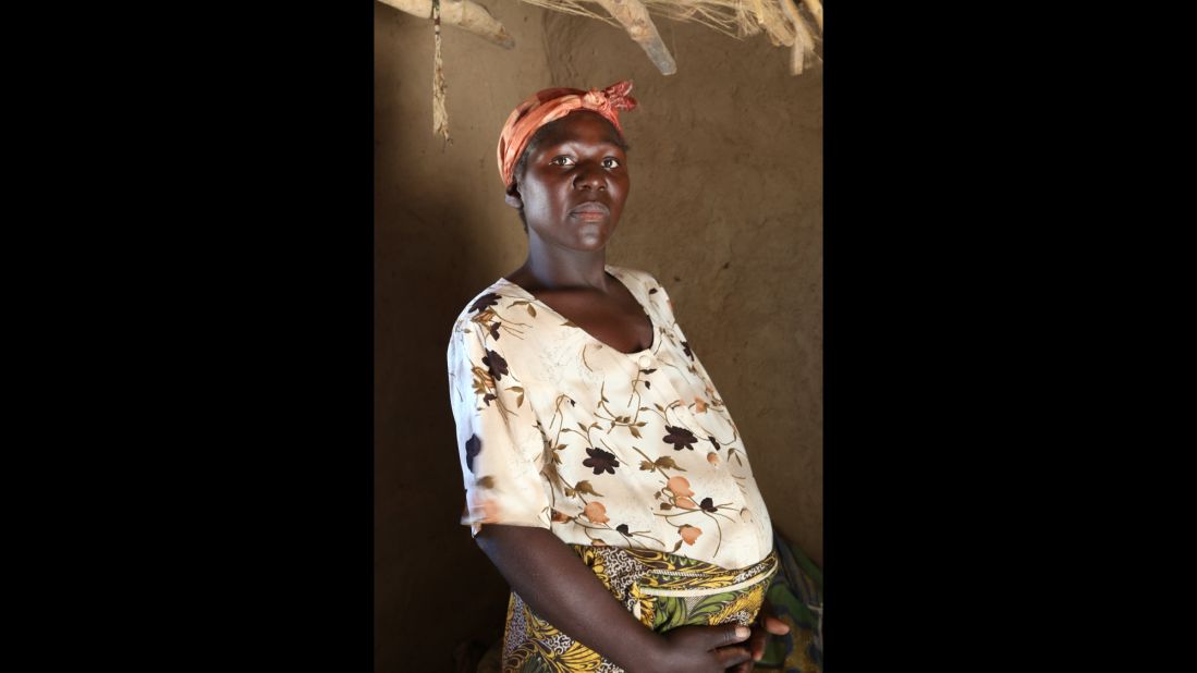 Hazel Shandumba, 27, is from Zambia. There is no running water in the maternity ward where she planned to give birth. 