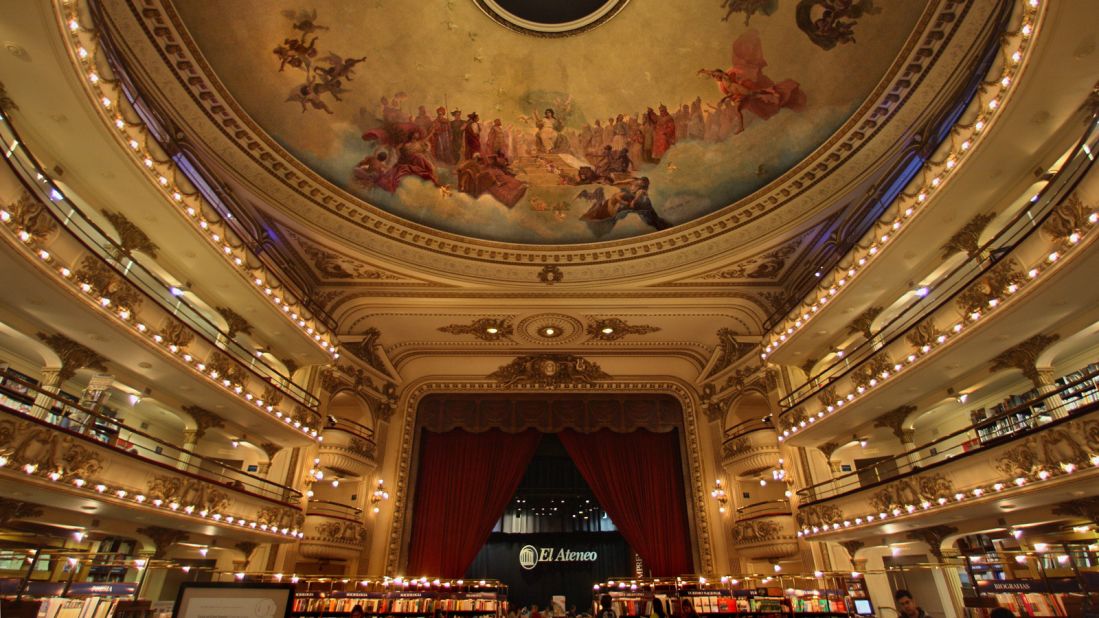 Some bookstores are cooler than others. The stunning El Ateneo in Buenos Aires was once a theater. The boxes have been turned into reading spaces. 