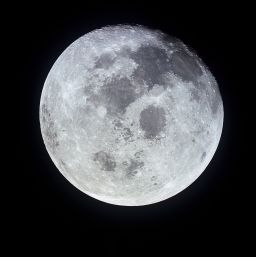 This photograph of the full moon was taken from the Apollo 11 spacecraft as the crew headed home in July 1969. On board was Neil Armstrong, the first man to walk on the moon, and astronauts Buzz Aldrin and Michael Collins.