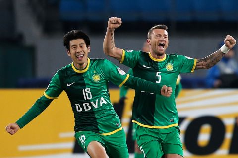 Darko Matic (R) has had a lot to celebrate since moving to China nearly 10 years ago. He's now plays for Changchun Yatai Matic, has learned Mandarin and is considering remaining in the country after his career ends. 