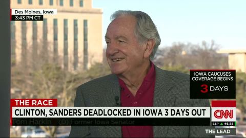 tom harkin top Iowa ground game clinton sanders lead intv_00002719.jpg