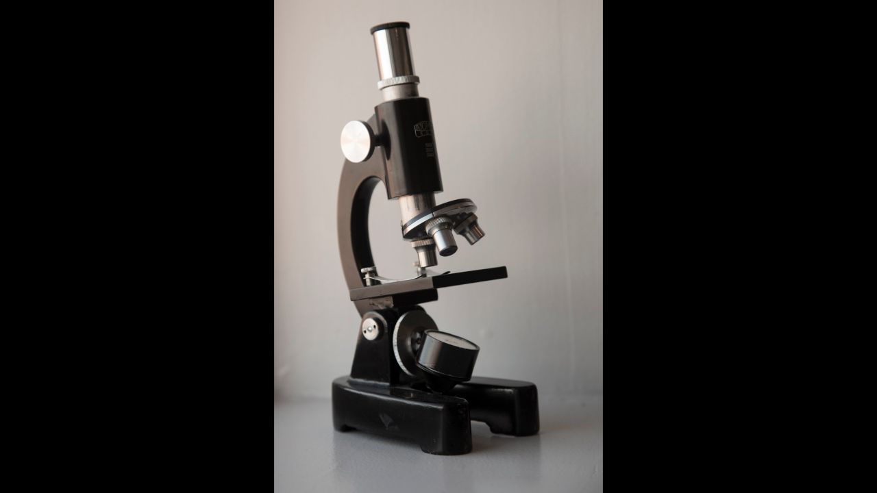 Schou used this microscope to examine his own sperm years before eventually opening Cryos.
