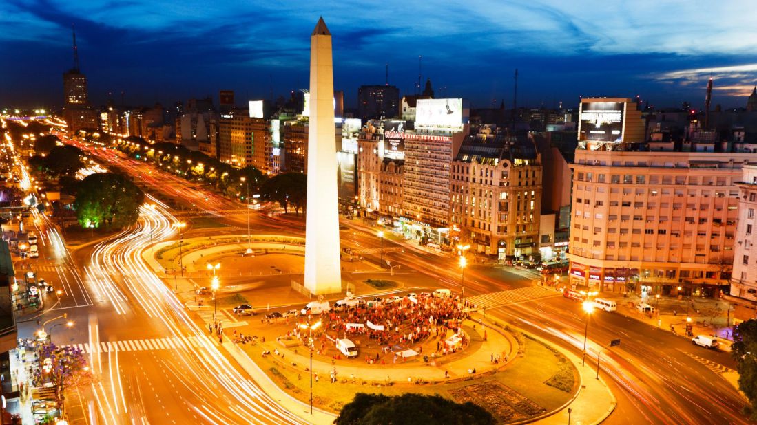 The Obelisk is a central feature of Avenue 9 de Julio in Buenos Aires, popularly recognized as the widest avenue in the world. 