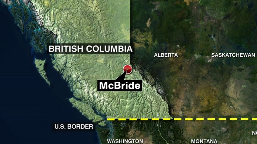McBride, British Columbia, Canada map.