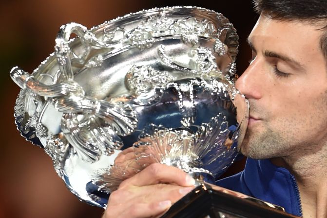 Novak Djokovic's love affair with the Australian Open continued on Sunday. 