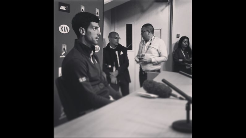 AUSTRALIA: "It was early 2010 when we first met Novak Djokovic for CNN Open Court. Tonight he wins the Australian Open for a 6th time and still is a pure classy gentleman. Two hours after winning, he still sits and talks to journalist after journalist, each time answering every question with enthusiasm and honesty. Congrats Novak...hope there are more to come." - CNN's Paul Devitt <a href="index.php?page=&url=http%3A%2F%2Finstagram.com%2Fdevocnn" target="_blank" target="_blank">@devocnn</a>, January 31.