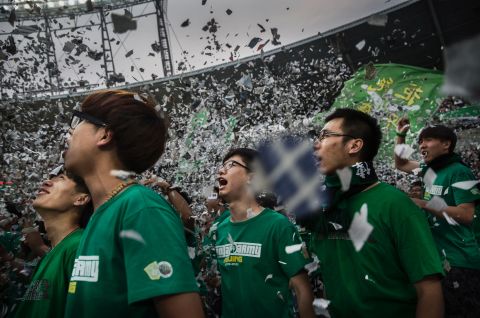 Chinese football's top tier is now the most watched league in Asia, and in a strictly controlled society matches offer the rare sight of tens of thousands of people in spontaneous displays of emotion, joy and anger.