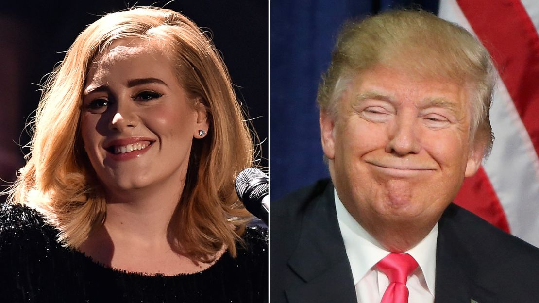 Adele Donald Trump composite