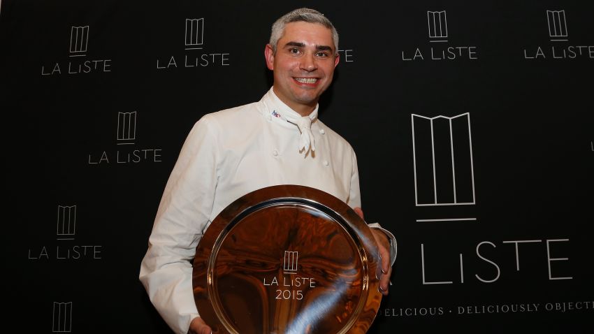Benoit Violier, chef of the Restaurant de l'Hôtel de Ville, poses for a photo after been awarded First restaurant of La Liste Award in Paris on December 17, 2015. / AFP / THOMAS SAMSON        (Photo credit should read THOMAS SAMSON/AFP/Getty Images)