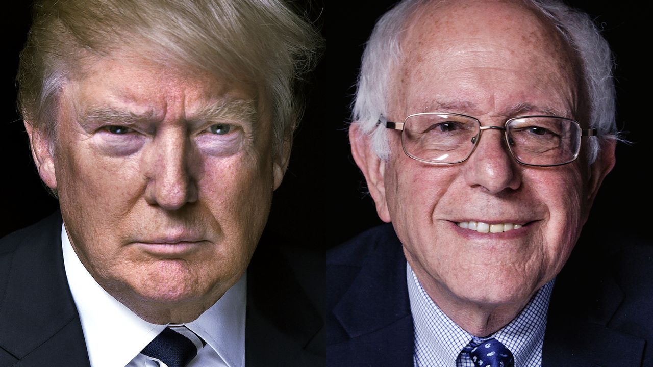 trump sanders split portrait