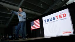 Republican presidential candidate Sen. Ted Cruz speaks to Iowa voters at the Iowa State Fairgrounds January 31, 2016, in Des Moines, Iowa.
