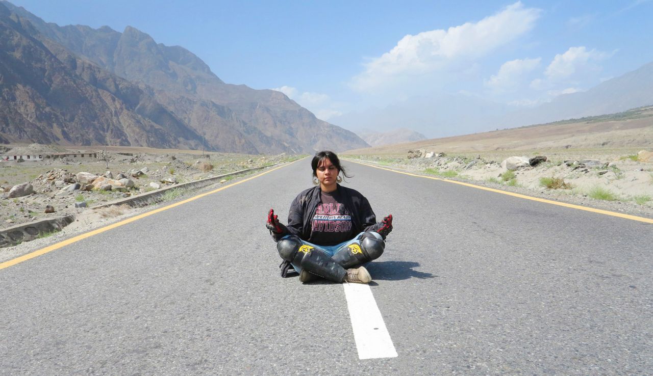 "When I was on the road, it was like a coming together of my mind, body and soul," she says of being out of Pakistan's congested cities. "I felt free."