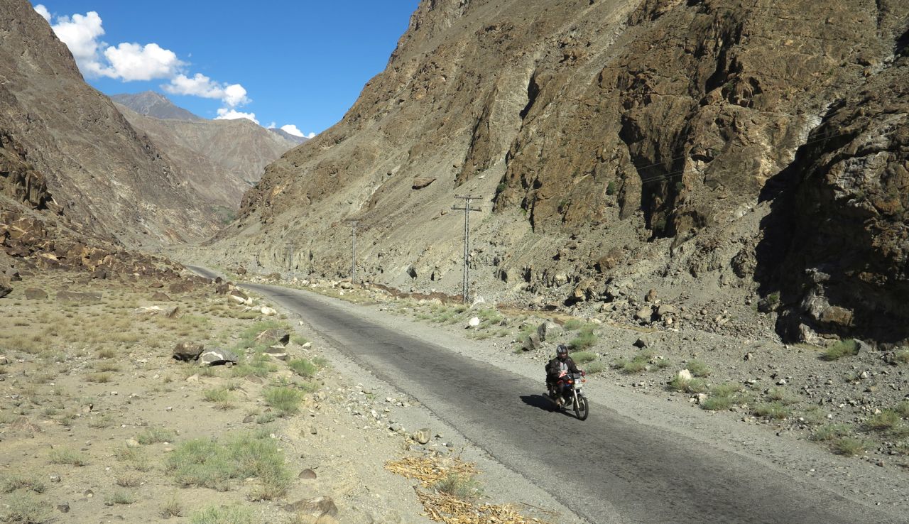 The Karakoram Highway in Skardu connects China's Xinjiang Uyghur Autonomous Region with Pakistan's Gilgit-Baltistan region.