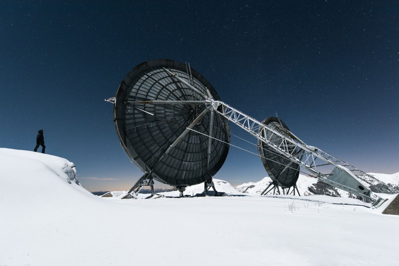 De Rueda also ventured beyond the former Soviet. "This is an abandoned radar station in the mountains of Italy. After almost three hours of walking through snow 50cm deep, we reached these huge frozen antennas," he said.