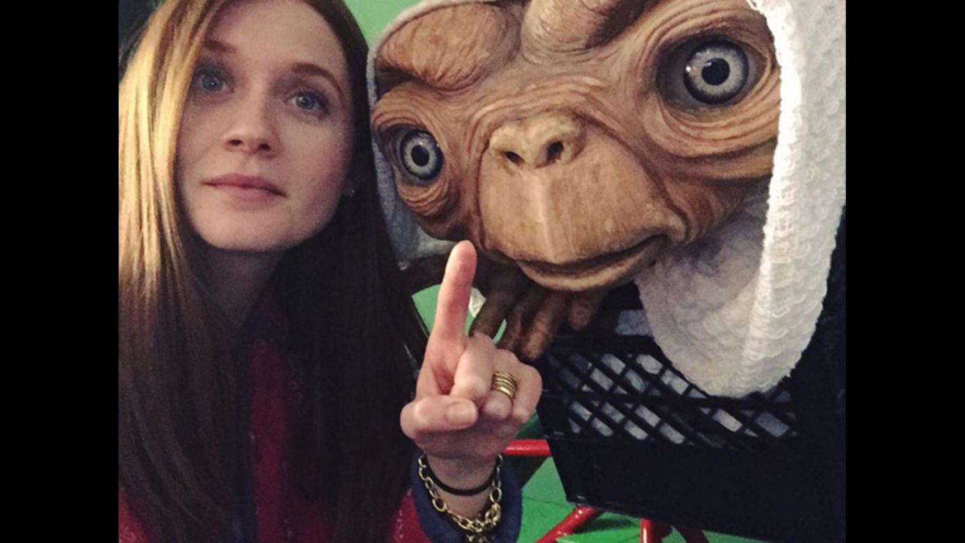Actress Bonnie Wright <a href="https://www.instagram.com/p/BBOLd6kSMt6/" target="_blank" target="_blank">takes a selfie at E.T. Adventure,</a> an amusement part ride at Universal Studios Florida, on Sunday, January 31.