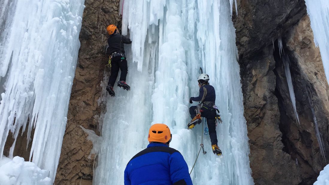 "Ice climbing is much more risky than rock climbing," says Sepideh Javan, one of Iran's best female ice climbers. "The ice can come down anytime and fall on you, rocks are much more stable. But if you love the sport then it is really good."