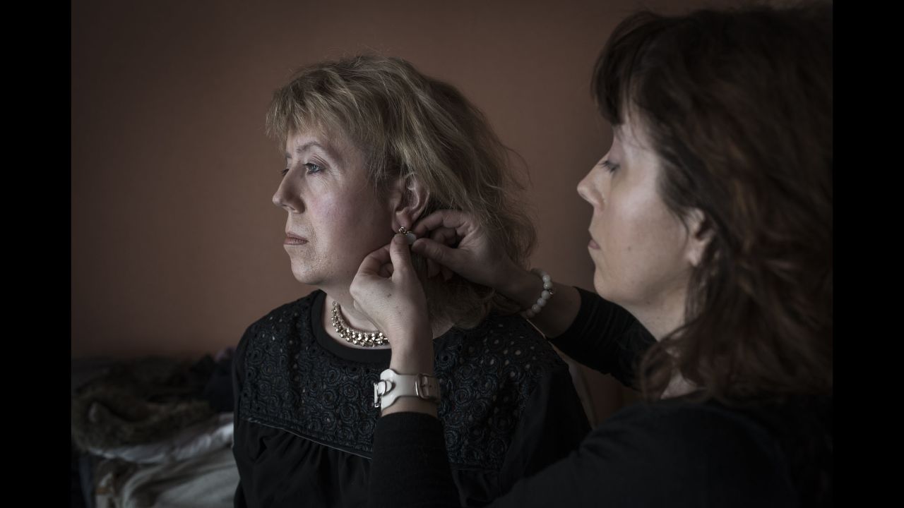 Gouriou met twins Florence and Patricia in a restaurant and went on to take pictures of them at their apartment in Brest. Family is "all about giving and receiving love and affection," Gouriou said. It's about "feeling protected (and) connecting with other human beings."