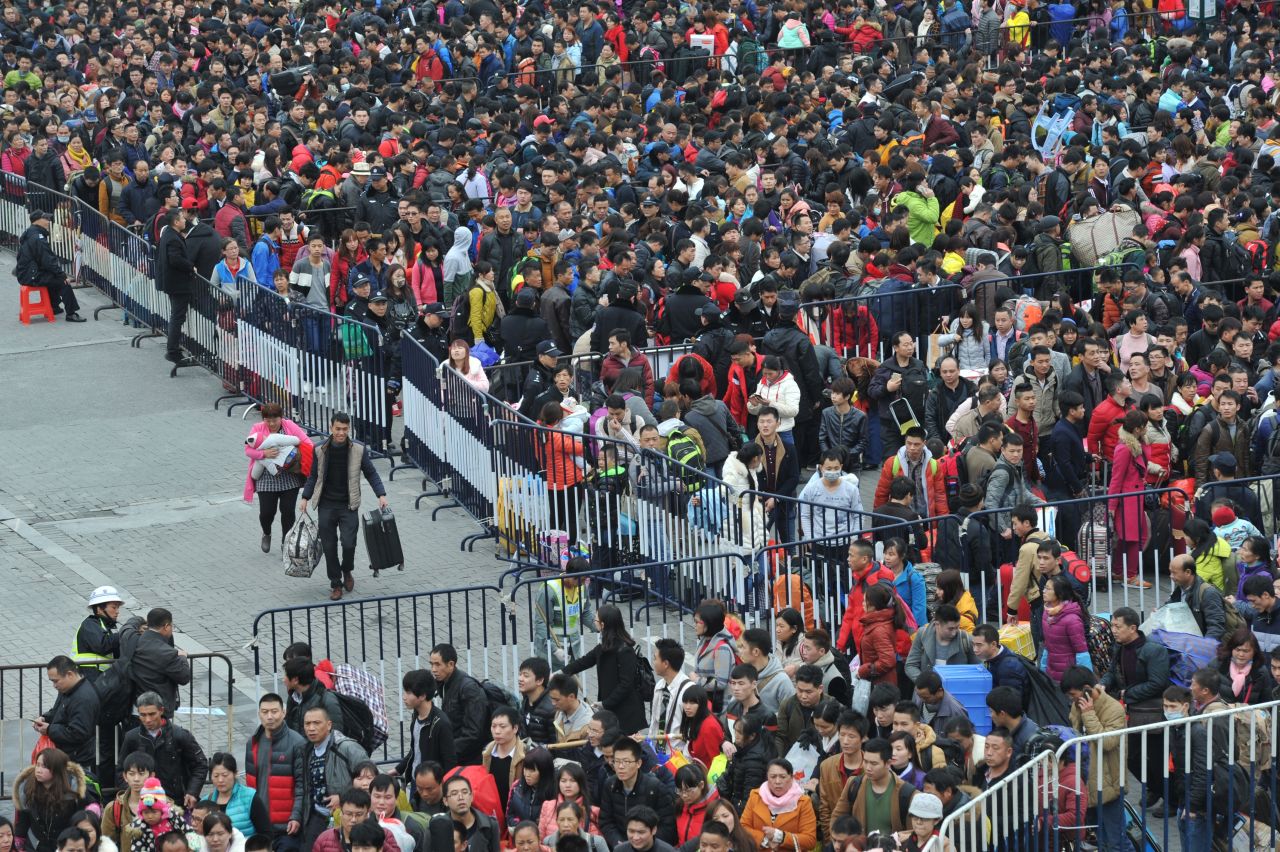 The Guangzhou Municipal Public Security Bureau said it had deployed 1,300 extra officers to the railway station and issued an emergency alert.