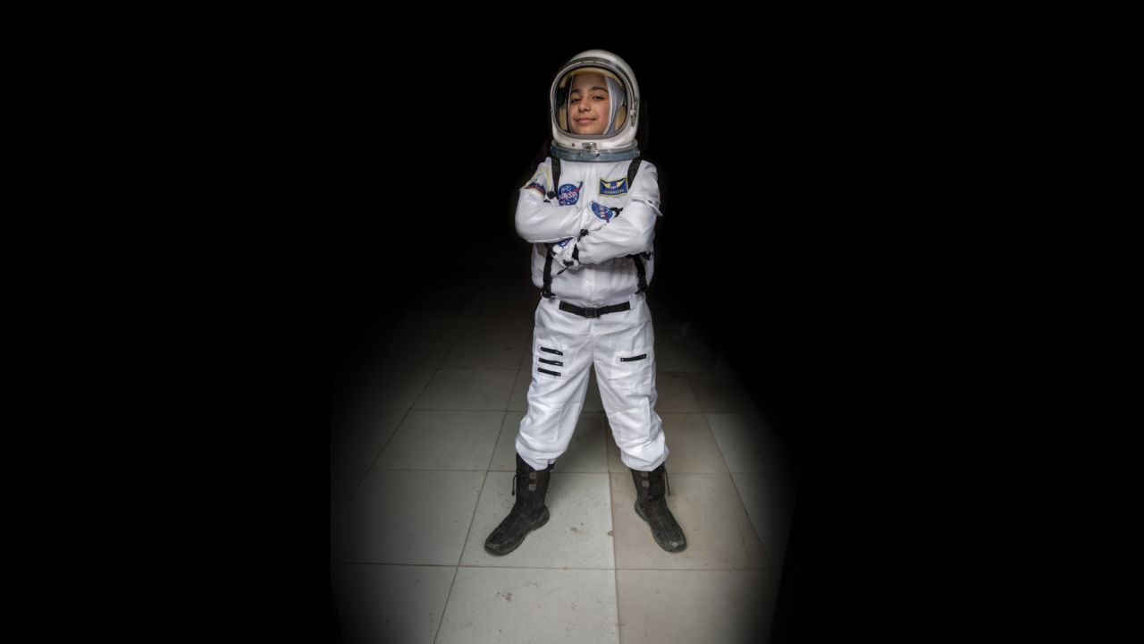 "Ever since we studied the solar system in primary school, I have wanted to be an astronaut. I would imagine myself up in the sky discovering new things. In this society my path was not easy -- many people told me a girl can't become an astronaut. Now I have achieved my goals. I would tell young girls with aspirations not to be afraid."